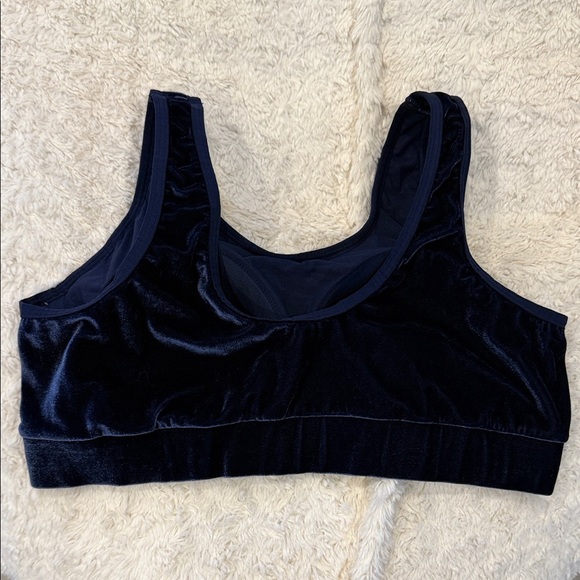 Stylish Velvet Navy Bra 2 - Picture 2 of 8